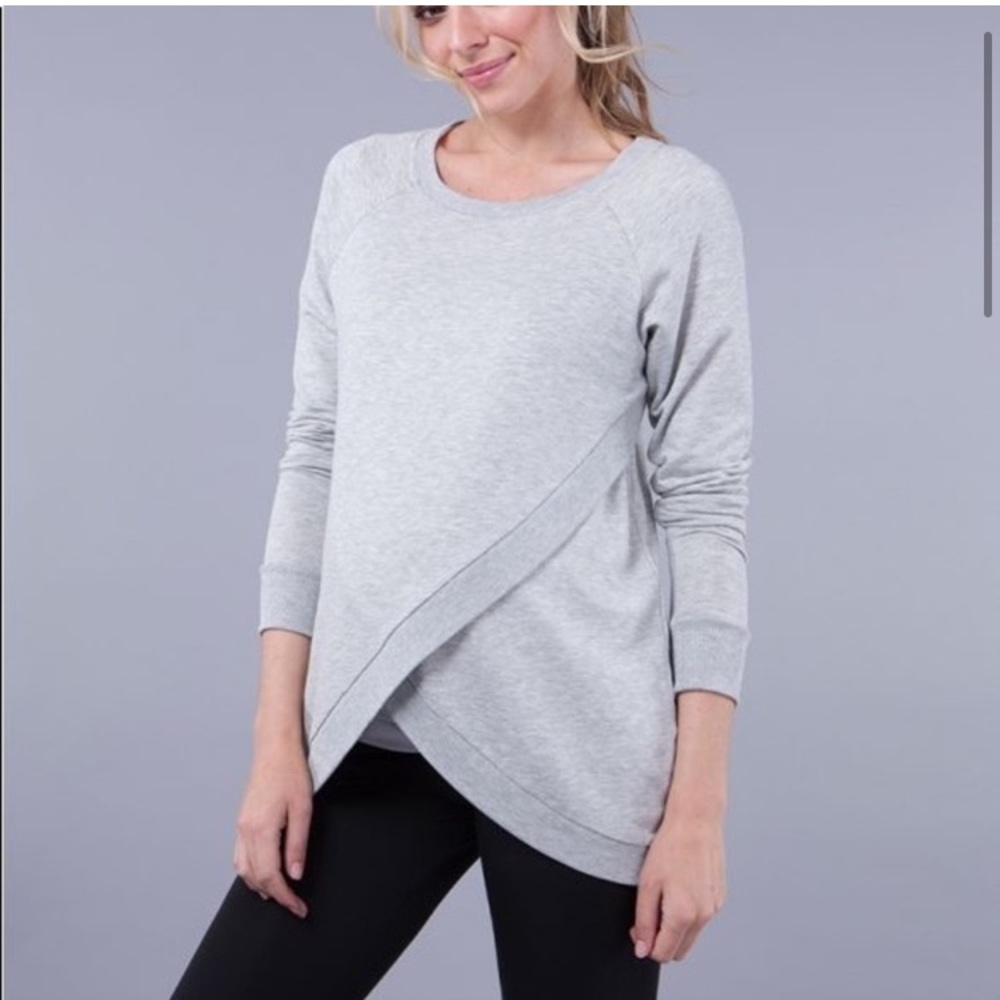Seraphine Gray Nursing/Maternity Sweatshirt